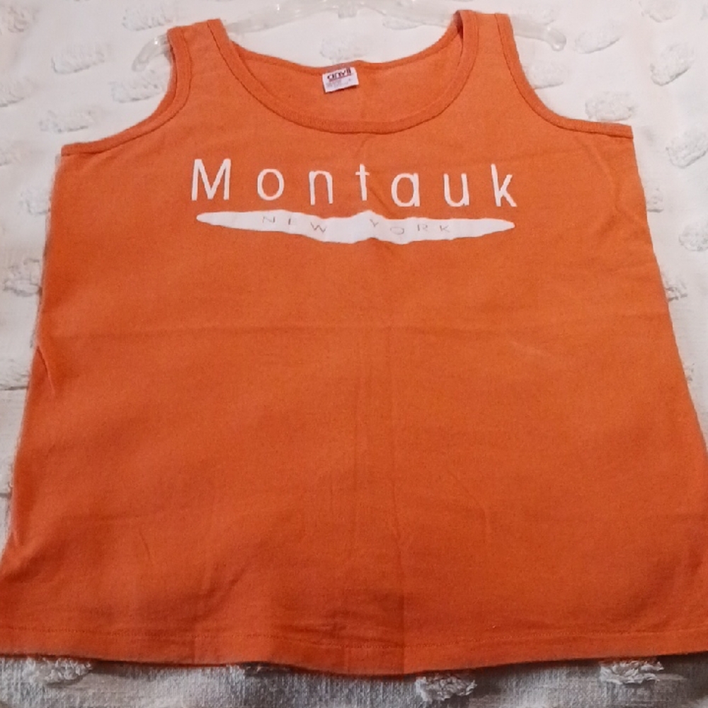 Montauk New York Orange Tank Top. L ⛱️🌴🍊